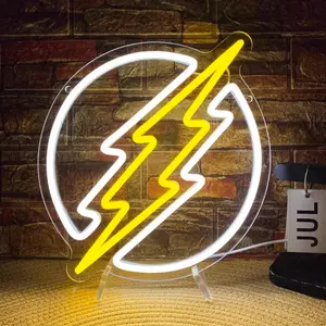 USB-Powered Lightning-Shaped LED Neon Wall Light – Ideal for Home, Bedroom, Living Room, or Game Room; A Great Gift