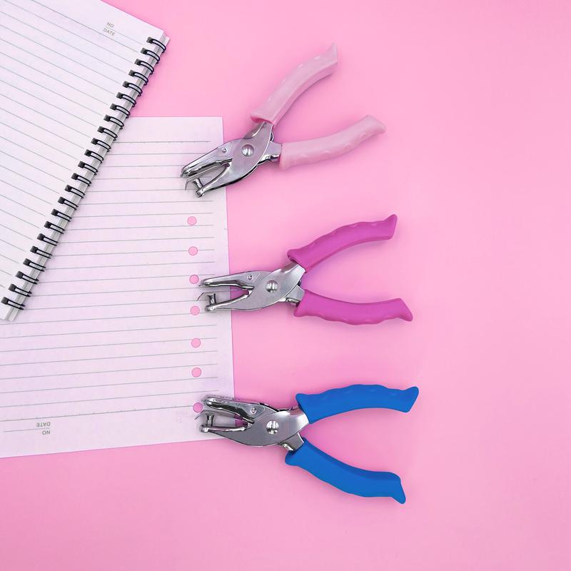 Manual Hole Punch, 1 Count Portable Mini Hole Puncher, Creative Handheld Circle Punch for Paper Crafts in Home, Office, Classroom