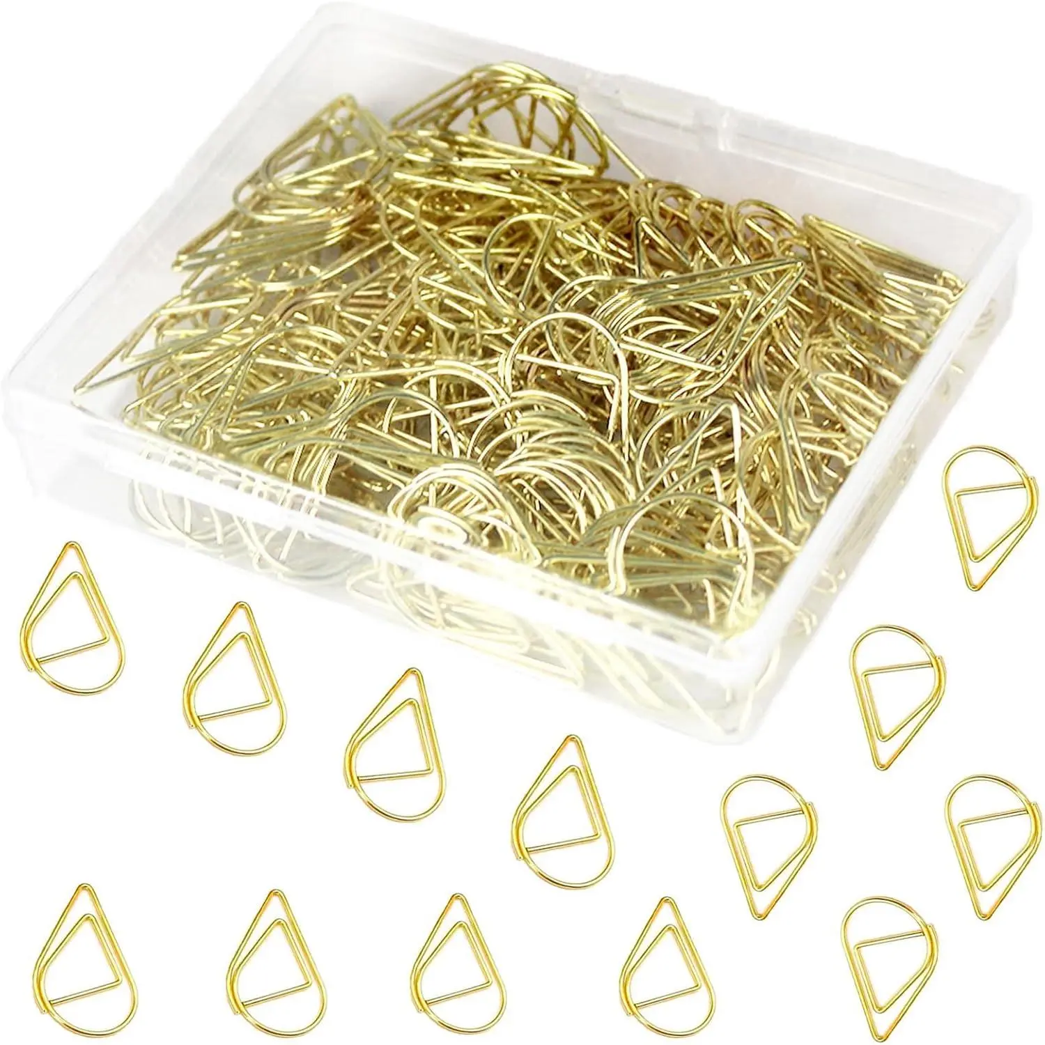 150-Count Small Metallic Rust-Proof Document Clips, Cute Decorative Office Supplies for Photo, Wedding Invitations