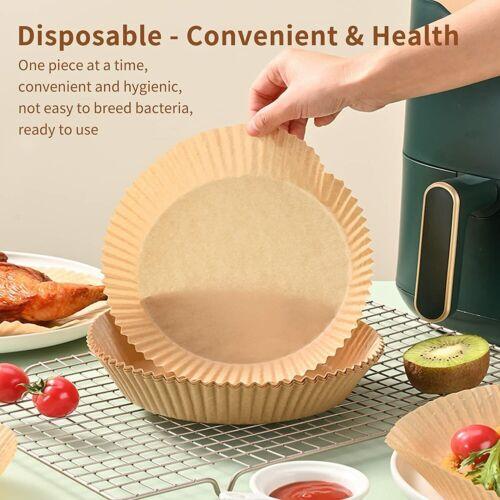 Food Grade Air Fryer Liners 100 pcs Disposable Paper Liner for Baking Roasting Microwave Easy To Clean Round Cookware Utensils