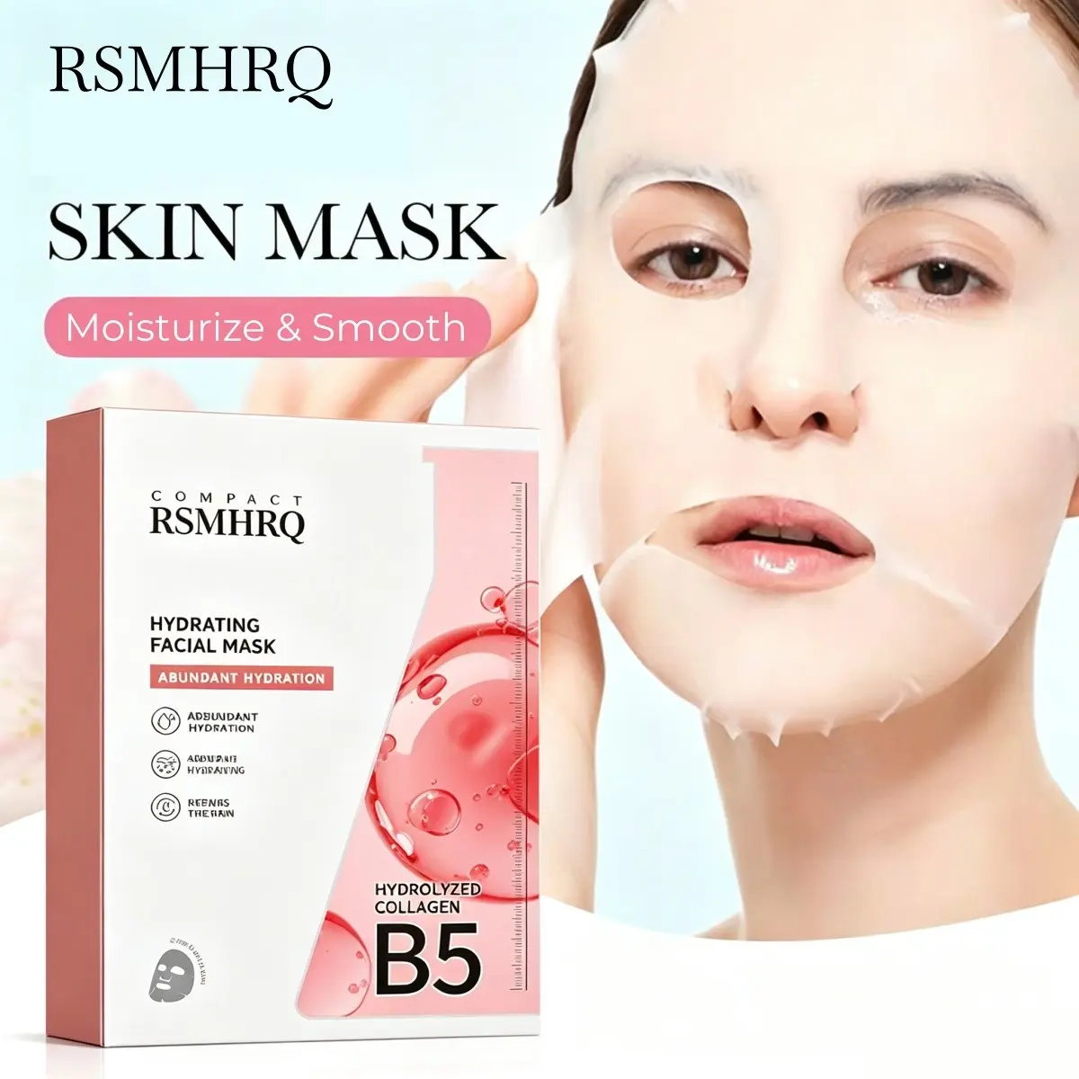 10pcs Essence Face Mask Sheet Set, Jelly Gel Mask with Collagen & Niacinamide, Skincare Hydrating Sheet Mask for Dry Skin,Moisturizes skin, Essential Sleeping Mask, Hydrating Daily Facial Care, Pore Minimizing