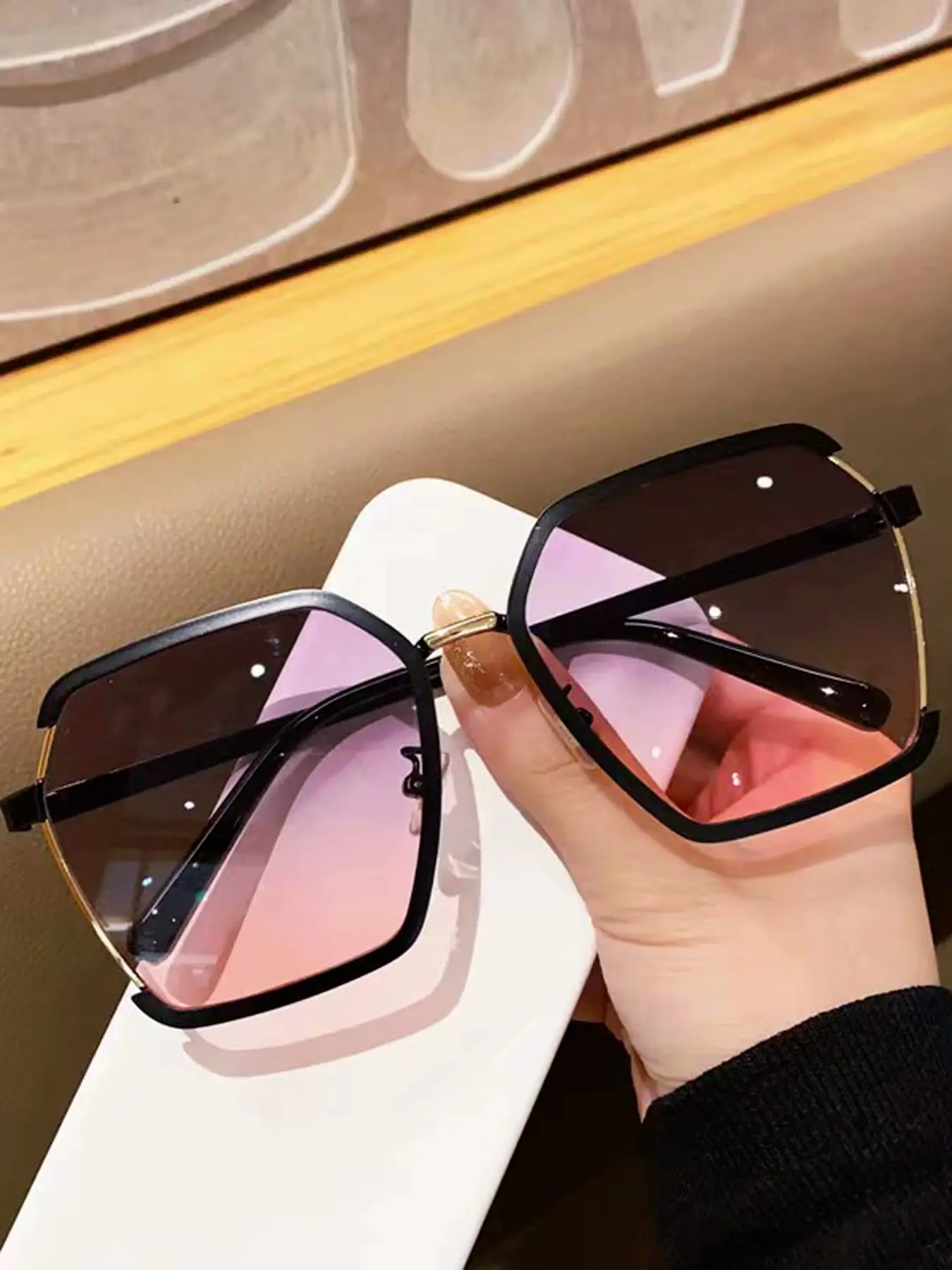 1pc Fashionable Sunglasses, Korean Style Trendy Slimming Streetwear Shades, New Women's Sun Glasses, Stylish Lightweight Design Eyewear for Daily Use