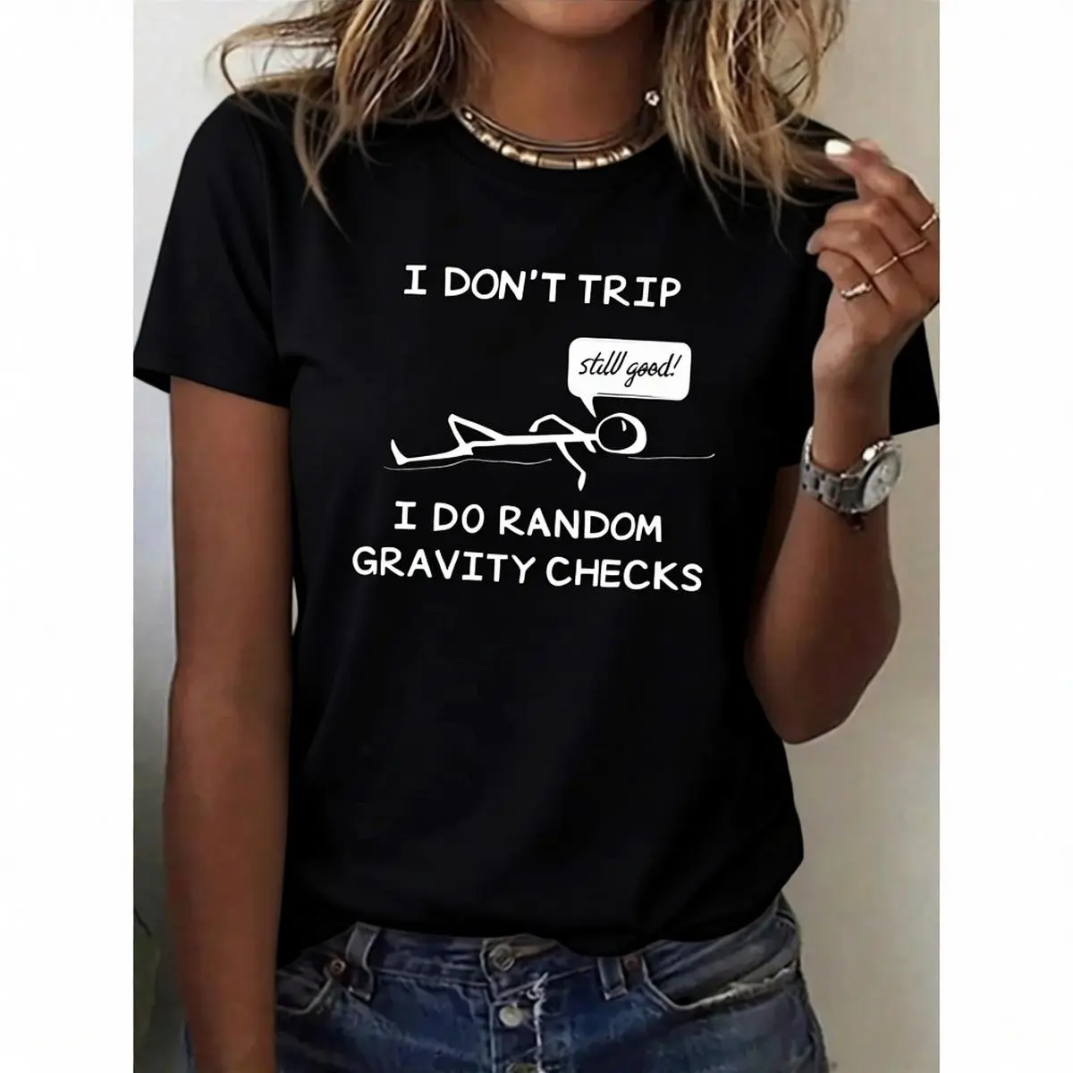 Men's Gravity Digital Print Streetwear Short-Sleeve Tee, Pure Heavy Cotton Casual Top, Funny Tshirt, Shortsleeve, Basic, Fashion, Fit, Round Neck, Unisex, Classic Fit, Beach