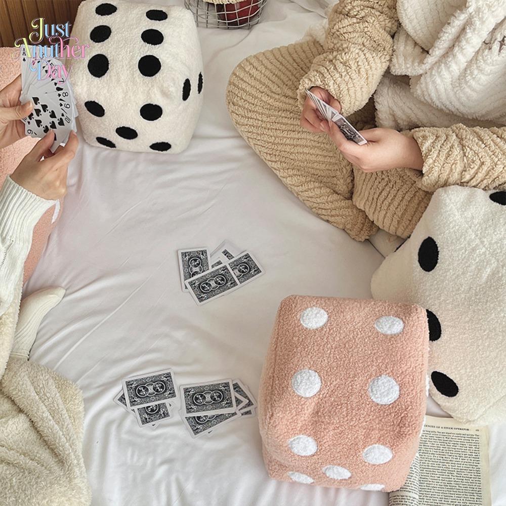 Cute 3D Dice Shaped Plush Pillow Soft Fluffy Simulation Dice Cushion for Sofa Bed and Floor Fun Creative Home Decor Pillow Multiple Color Options Unique Gift for Game Lovers and Home Decor Enthusiasts