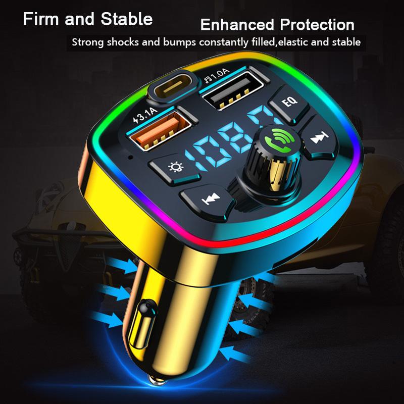 Car Bluetooth 5.0 FM Transmitter Wireless Adapter Mic Audio Receiver Auto MP3 Player 2.1A Dual USB Fast Charger Car Accessories Car Bluetooth 5.0 FM Transmitter Wireless Adapter Mic Audio Receiver Auto MP3 Player 2.1A Dual USB Fast Charger Car Accessories
