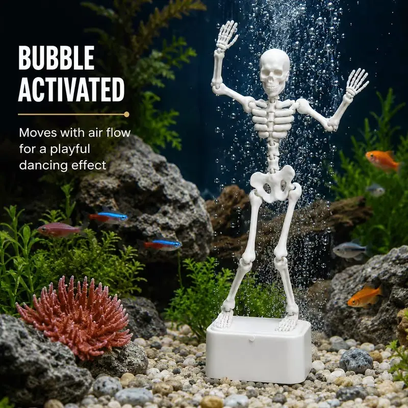 Vintage Gothic Skull Aquarium Decor, Realistic Skull Fish Tank Ornament, Aquascaping Accessory, 3D Printed Art Piece, Home Aquarium Decoration