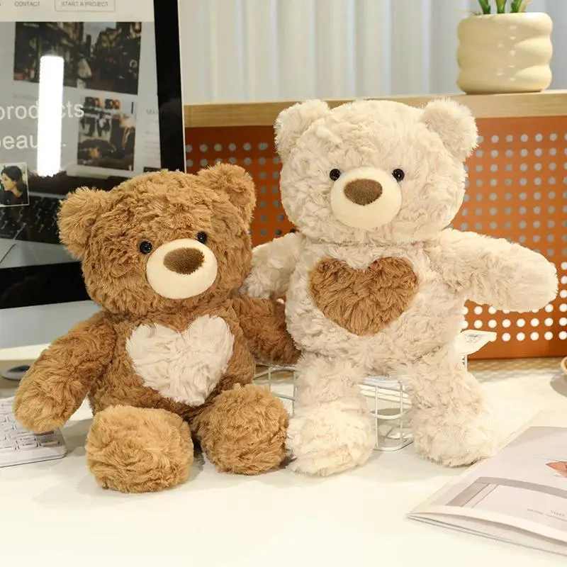 New hot Christmas Bear Lovely Teddy Bear Plush Toys Stuffed Cute Love Run Bear Girls Valentine's Gift Kids Baby Christmas Gifts