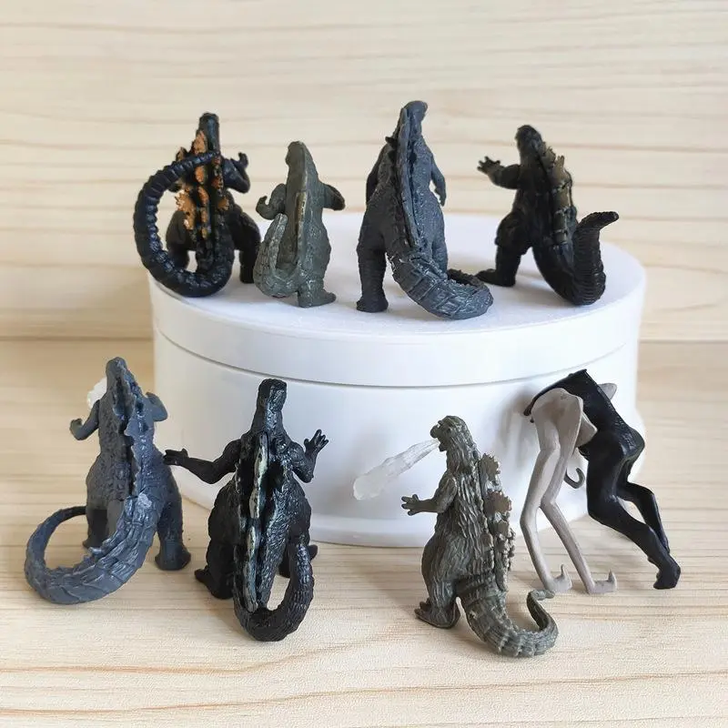8pcs/set Godzilla 4th Generations Mini PVC Action Figure Collectible Model Toy 5cm