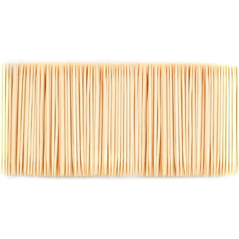 1000-Count Durable Bamboo Toothpicks, 2.5 Inches Round Double-Pointed Wooden Picks for Holiday Gatherings, Cleansing, Candy Displays, Appetizers, Olives