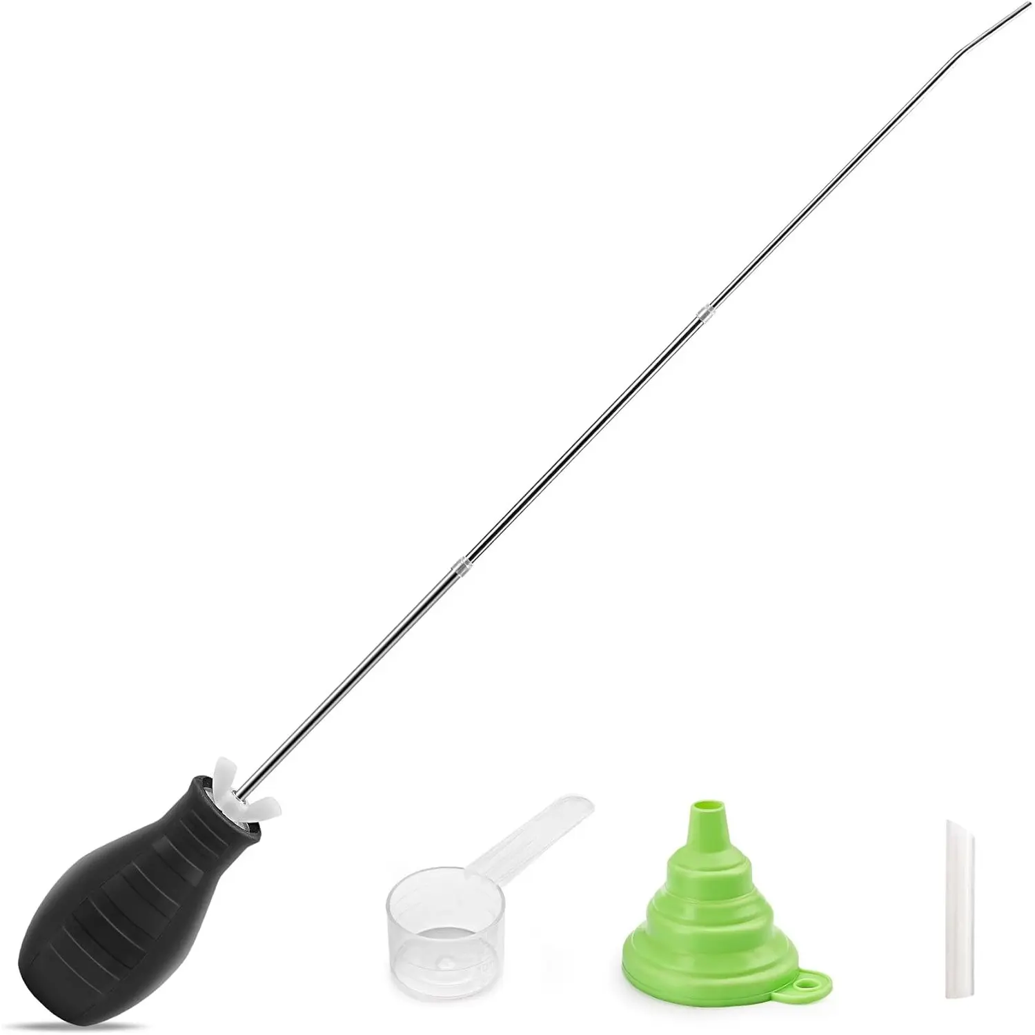 Diatomaceous Earth Powder Duster, Extendable Long Tubes from 5'' to 22'', Garden and Indoor, Large Bulb Handheld Indoor Pest Control Insect Treatment Spreader Applicator, Puffer, Spray Bottle