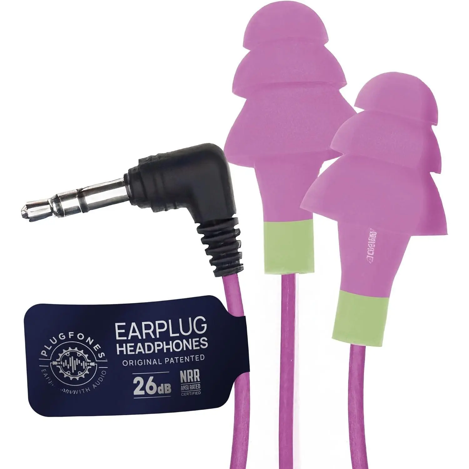 Earplug Headphones Earplug-Earbud Hybrid - 26 dB Noise Reduction Rating - Noise Reducing Work Headphones OSHA Compliant Earphones -