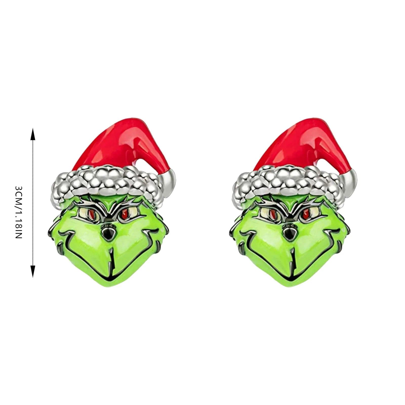 2026 Christmas Earrings Classic Cartoon Series Metal Acrylic Drop Earring for Woman Girl New Year Christmas Party Gift
