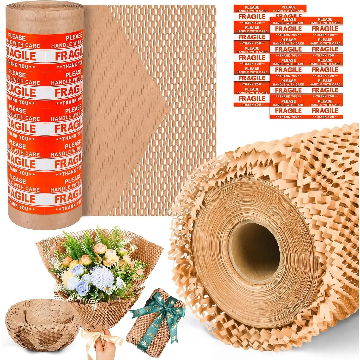 Packing Paper 12" x 55 ft -  Cushioning Wrap for Moving, Shipping, and Packaging | Recyclable Alternative to Bubble Wrap Roll | Packing Paper for Fragile Items & Electronics