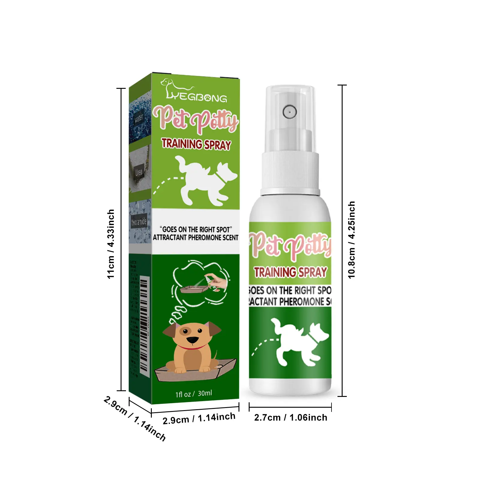 Pet Toilet Training Inducer Spray - Castor Oil Blend Potty Aid, Habit Change Tool for Dogs & Cats, Location-Based Defecation & Urine Locator, Universal Size Pet Litter System Supply