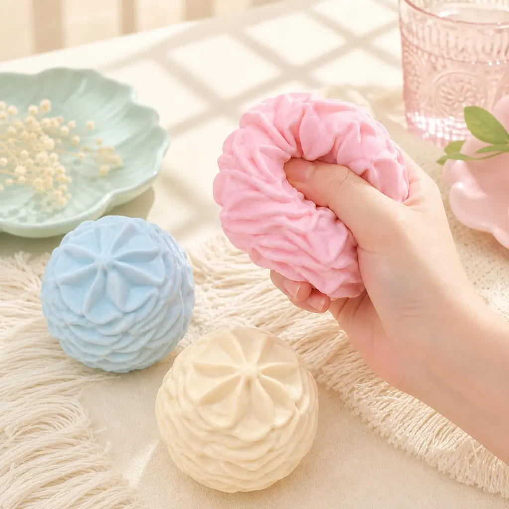 Cream Texture Bubble Tea Stress Relief Toy, Soft Sensory Fidget Toy for Kids, Fun Unisex Hand Massage Game, Ages 3+