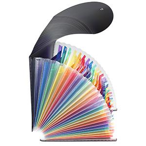 Accordion File Organizer, 12 Pocket Expanding File Folder with Label, Portable Monthly Bill Receipt Organizer, Document Storage Organizer, Expandable Desktop File Keeper, Letter/A4 Size