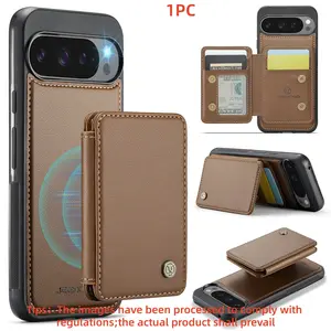 High-End Detachable Flip Wallet Phone Case for Google Pixel 10 Pro Xl, Pixel 9 Pro Xl, Wireless Charging, Credit Card Slot, Shockproof