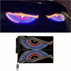 Devil Eyes Light For Car Windshield LED Eyes Lamp For Truck Animated Led Devil Sign Lighting Front Rear Window With USB Button Switch Control