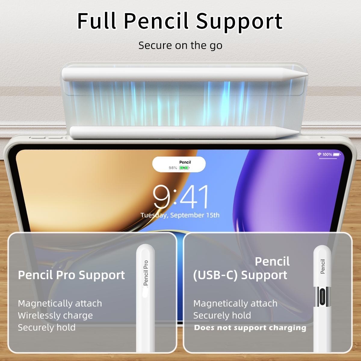 KENKE 2 in 1 Tablet Case with Pen Holder, Detachable Tablet Protective Cover with Kickstand, Tablet & Computer Accessories for iPad 11 12.9 Inch