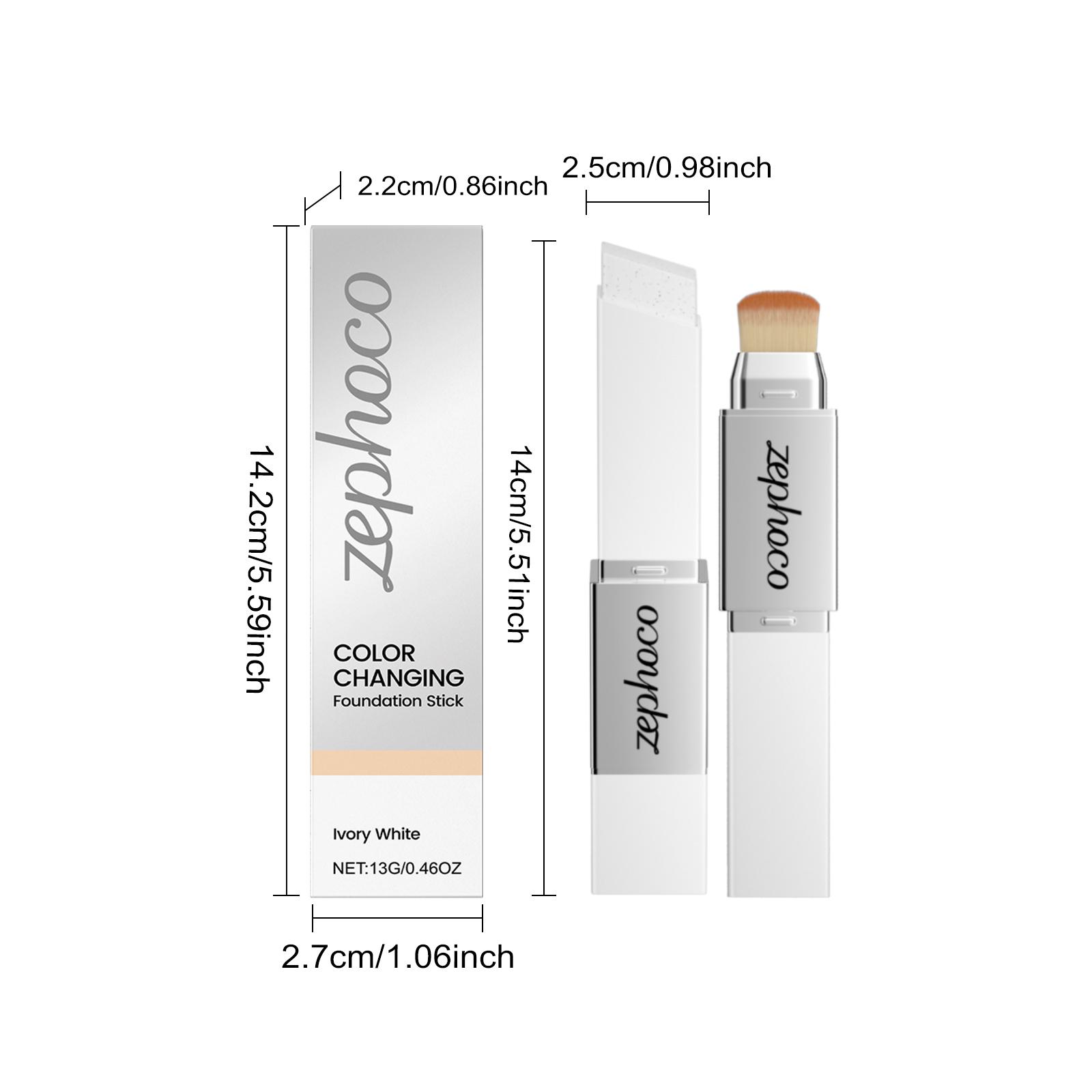 The Ivory White Two-In-One Color-Changing Foundation Stick Is Light, Moist, Natural, Adheres Well Without Sticking, And Provides A Thin, Clear And Transparent Foundation