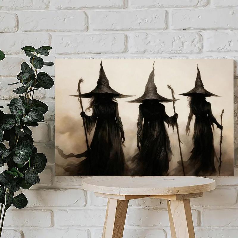 Shadows of The Arcane Triad HomeDecor WallArt LivingRoom Canvas for Bedroom Decor Canvas Poster Aesthetic Office Bathroom Painting Picture Print Modern Family Vintage Witchy Halloween Posters