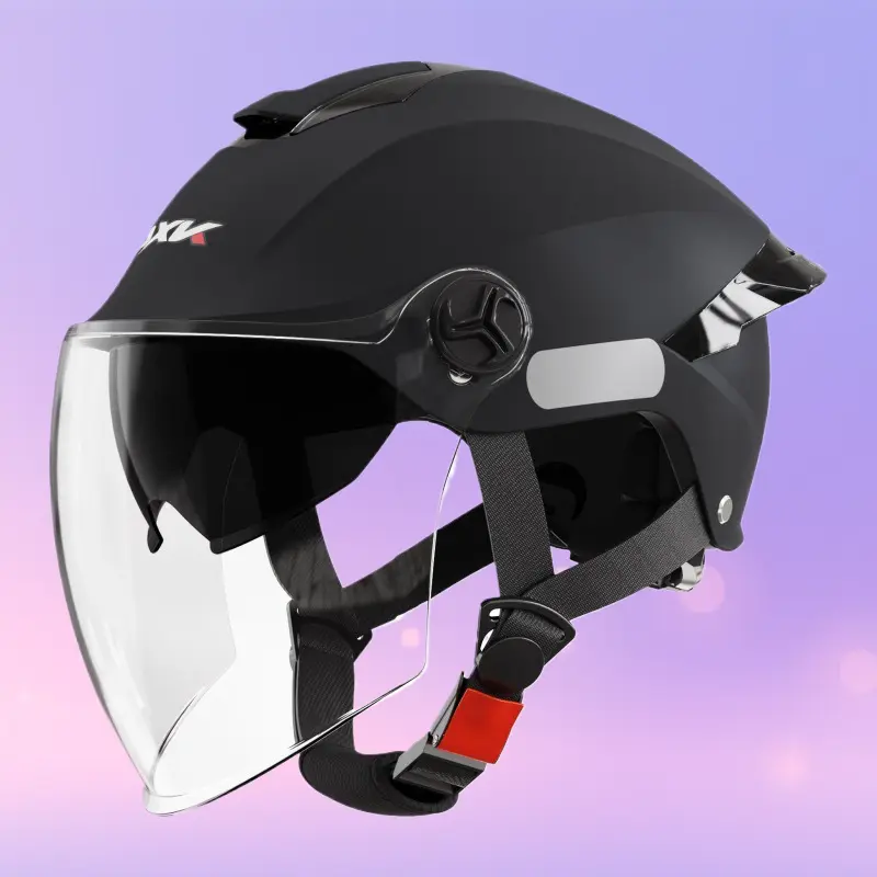Unisex Lightweight Streamlined Design Open Face Electric Scooter Half Helmet - 26*36cm Impact Absorbing EPS Foam, Sun Protection, Foam Impact Absorbing Visors, All-Season Safety Gear for Men & Women, Daily Travel