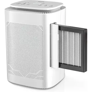 Dehumidifier and Air Purifier Combo,HEPA H13 Filter and Negative Air  Function,54oz(1600ML) Water  with Drain Hose,24hrs Auto-Off Timer,Idea for Bedroom,Bathroom,Closet,RV