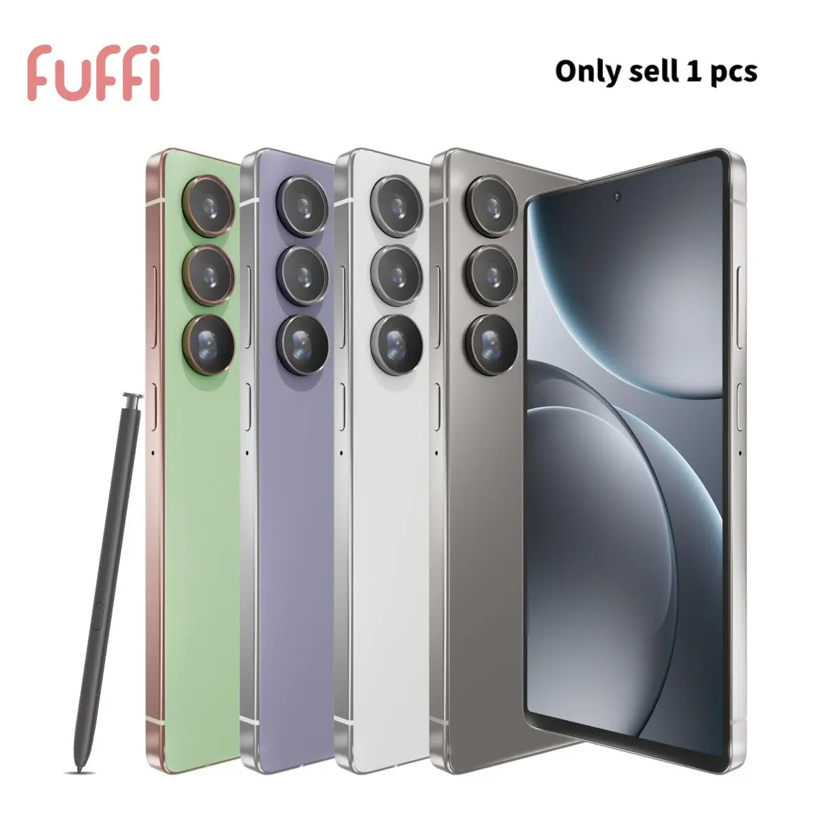 FUFFi stylish smartphone, unlocked 4G network, 6.8-inch screen, 4GB RAM+64GB ROM, 3950mAh battery, GPS navigation, dual SIM dual standby, 8MP+16MP high-definition camera, with stylus, Android 12.0 system, Large Screen Smartphone