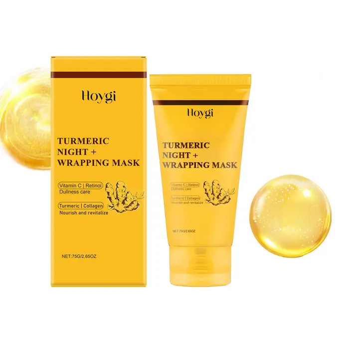 Turmeric Collagen Peel-Off Face Mask (75g) - Mild, Hydrating Collagen Mask for Sensitive Skin, Gentle At-Home Skincare Treatment to Refine Pores, Boost Natural Glow, Moisturize, Improve Softness, All Skin Types, Gentle Mask