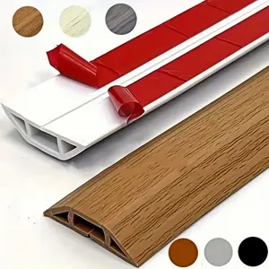 1 Roll 100cm Self-Adhesive Floor Cable Protector, PVC Floor Wire Cover, Anti-Slip Home Office Residential Cable Hider, Universal Use
