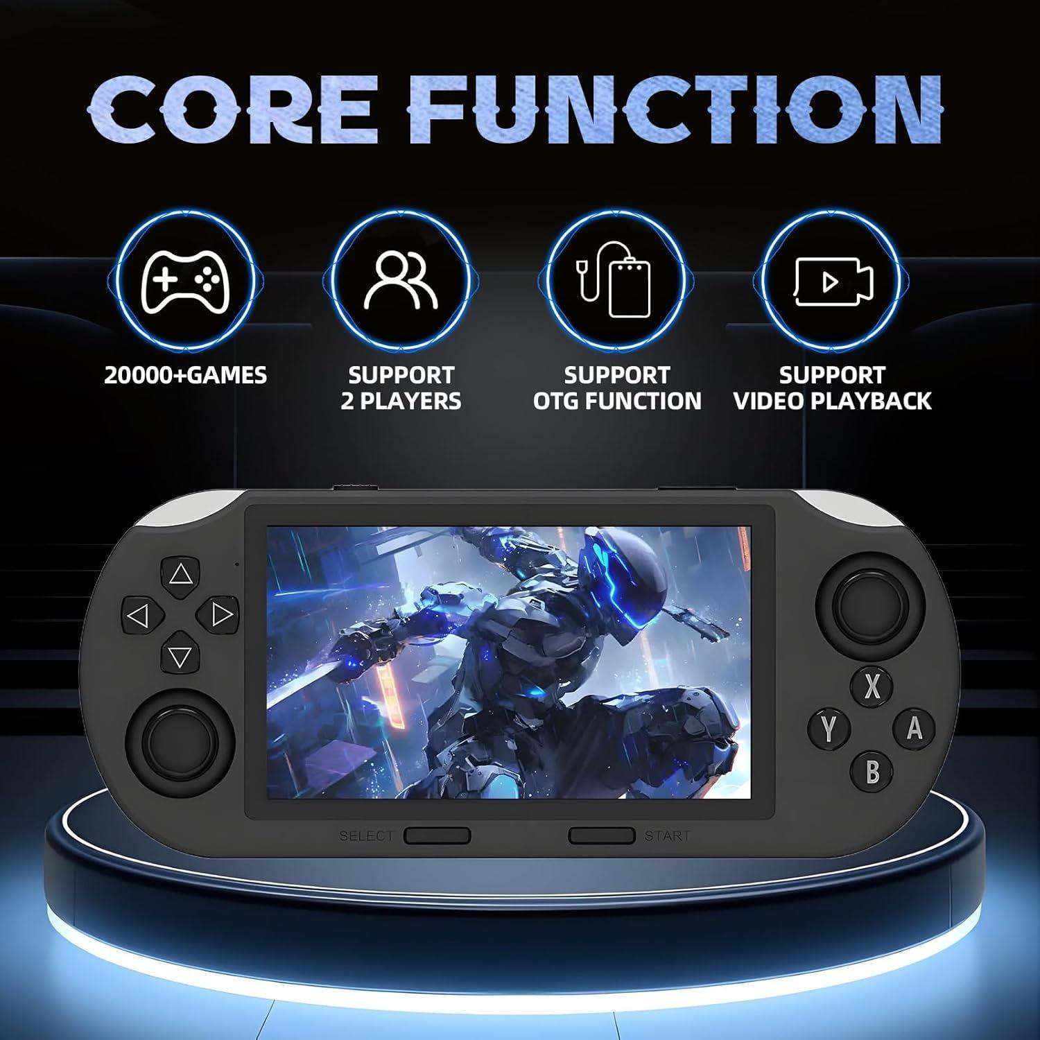 Sf3000 Retro Gaming Console 64g Handheld Video Game System, Preloaded 20000+ Retro Games, 4.5 Inch IPS HD Screen and TV Output Support
