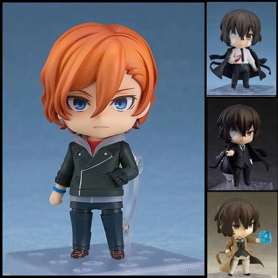 2026 Hot Plastic Chibi Nendoroid Bungo Stray Dogs Anime Figures - Dazai Osamu 676#, Nakajima Atsushi 2348# - Movable Parts Cartoon Model Doll Ornament Gift for Anime Collectors