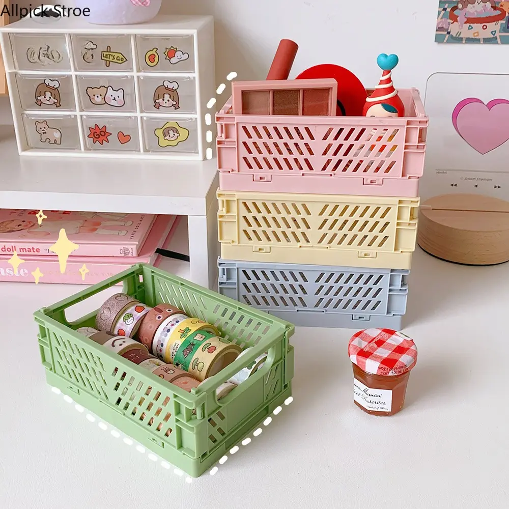 Plastic Stackable Foldable Rectangular Stationery Holder - 6 Styles, Simple Cute, 9.8*5.7*15cm, 1 Pc, No Closure, Student Office Desktop Storage Organizer Bag Accessory Charm, 1 Pcs, 1 Piece
