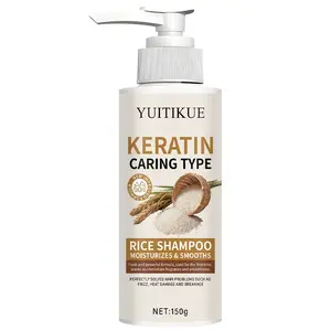 Yuitikue Keratin Care Rice Shampoo, Moisturizing Smooth, Repairs Frizz/heat Damage/breakage, Contains Fermented Rice Water + Keratin, 150g