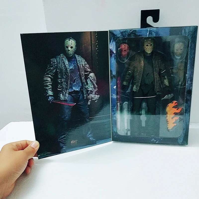 The 13th Figure Toys NECA Friday Freddy Jason Voorhees Blood Action Figure Jason Collectible Model Christmas Halloween Gifts