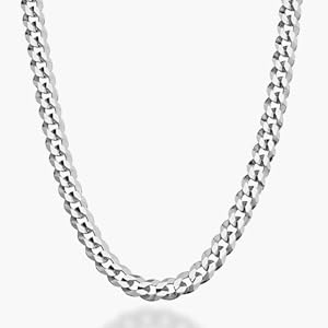 Miabella Solid 925 Sterling Silver Italian 5mm Diamond Cut Cuban Link Curb Chain Necklace for Women Men, Made in Italy Miabella Solid 925 Sterling Silver Italian 5mm Diamond Cut Cuban Link Curb Chain Necklace for Women Men, Made in Italy