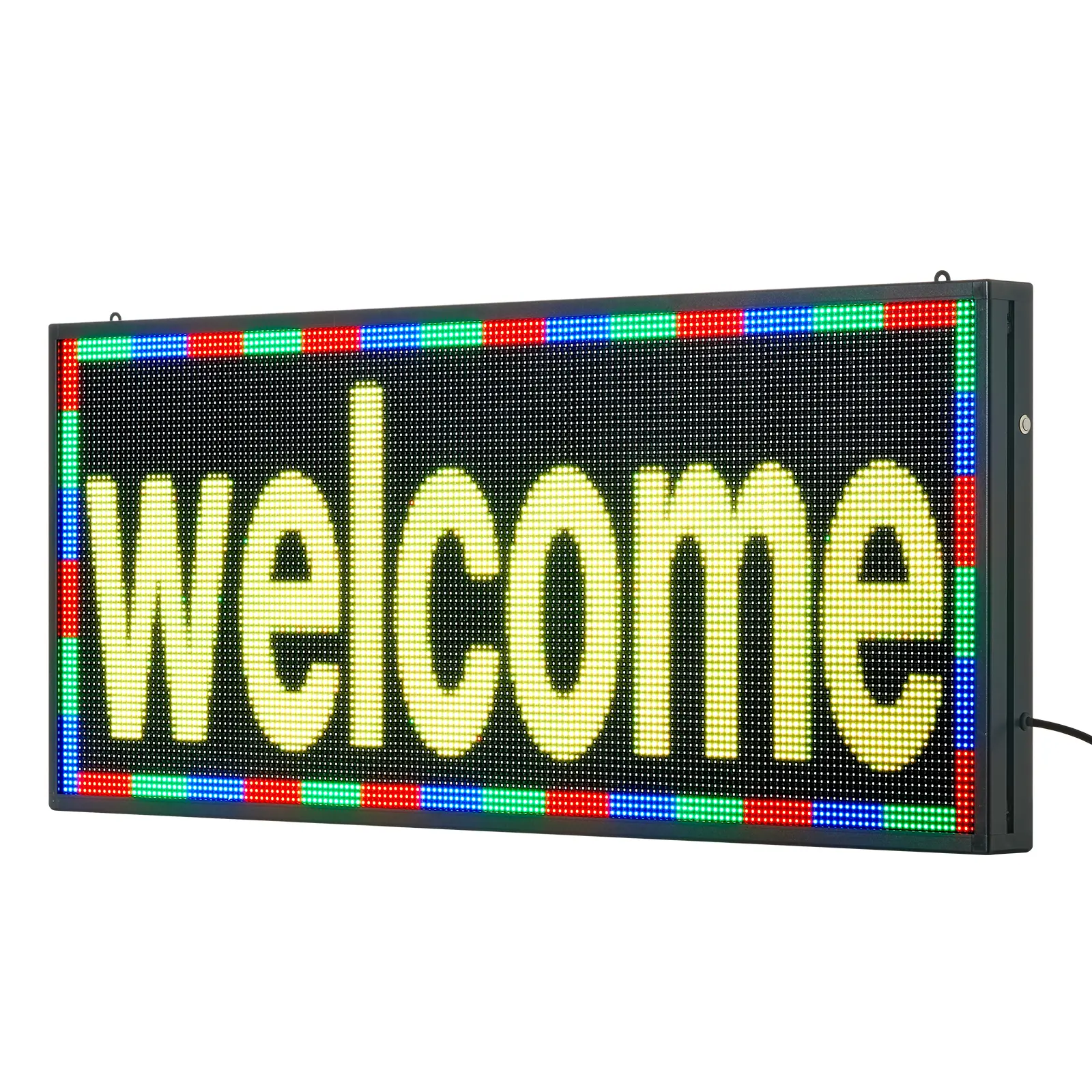 Programmable LED Sign, P6 Full Color Flexible Digital Scrolling Panel, DIY Custom Text Pattern GIF Display Board, Bluetooth APP Control Message Shop Sign for Store Business Advertising, 40x18