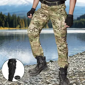 Men's Tactical Cargo Pants - CP Camo, Black Python Camo, Dark Night Camo, Khaki, Dark Grey, Green & Black - Multi-Pocket Design, Elastic Waist, - Perfect for Outdoor Hiking, Military Style, Work & Casual Wear - S-6XL Sizes
