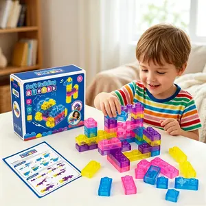 Multicolor Soft Silicone Blocks, Stackable Building Toys, Stretchy Sensory Block Set, Perfect Birthday and Easter Gift