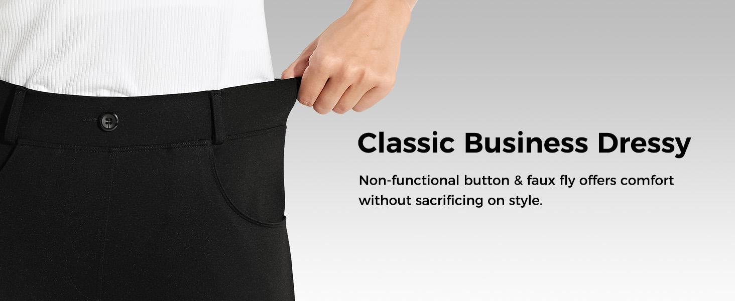 2026 Women's Yoga Dress Pants Straight Leg Work Slacks Stretchy Office Casual 4 Pockets Belt Loops 28"/29"/30"/31"/33"