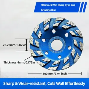 Diamond Concrete Grinding Wheel 125mm 150mm, Diamond Angle Grinder Disc for Concrete and Stone, Ideal for Construction and Masonry Work