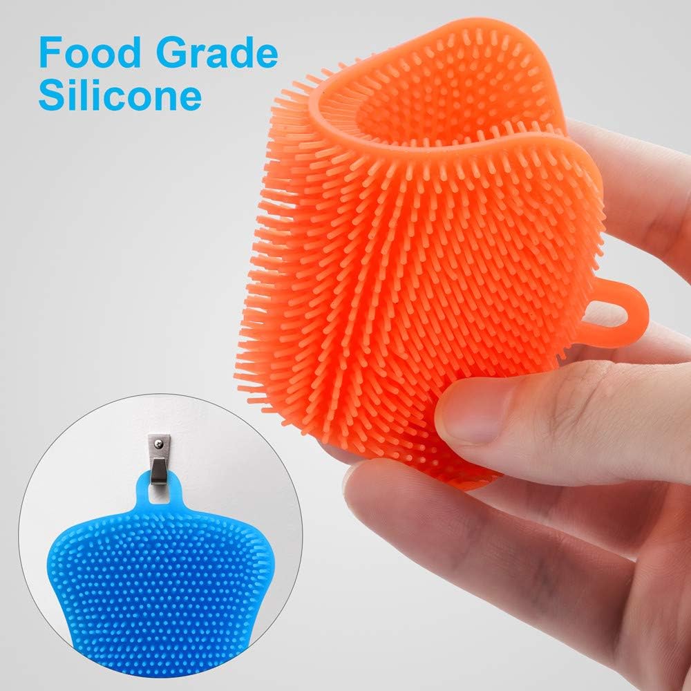3PCS Silicone Dish Sponges, Super Food-Grade Silicone Sponges, Multi-Purpose and Efficient Sponge Kitchen Gadgets, Especial Delicate Kitchen Sponge Brush