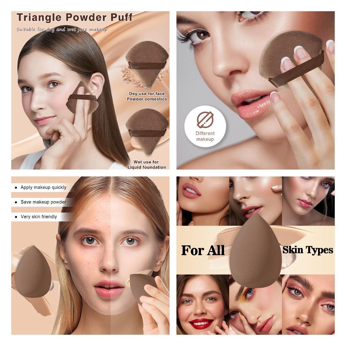 Professional Makeup Tool Set, 54pcs/set Cosmetic Brush & Sponge & Puff & Headband & Brush Cleaning Bowl Set, Multi-use Facial Makeup & Cleaning Accessories for Daily Use, Makeup Brush Kit, Face Brush Set