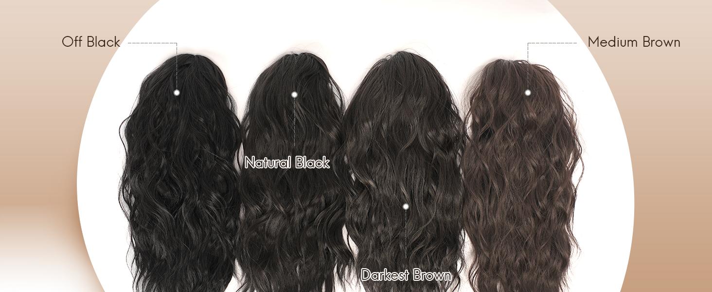 FESHFEN Ponytail Extensions - Drawstring Ponytails Hair Extension Long Curly Wavy Hair Piece Synthetic Pony Tail Hairpieces for Women, 18 inch FESHFEN Ponytail Extensions - Drawstring Ponytails Hair Extension Long Curly Wavy Hair Piece Synthetic Pony Tail Hairpieces for Women, 18 inch