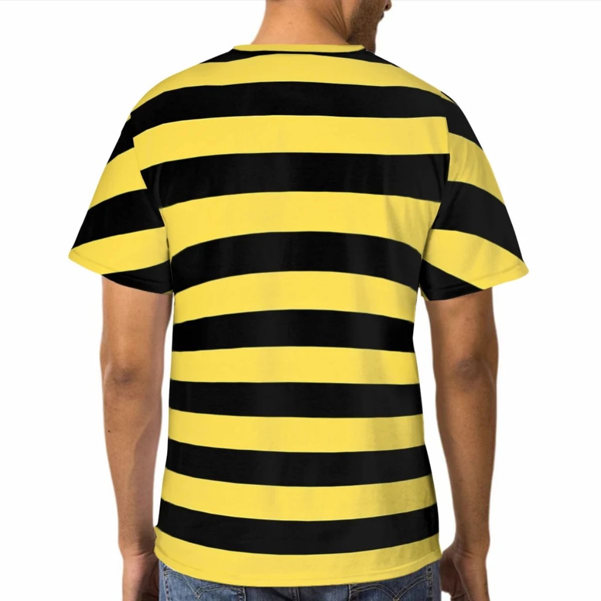 Kyn Apparel Men's Solid Color Polyester T   Stripes Personalize Thin T-Shirt Hipster Top
