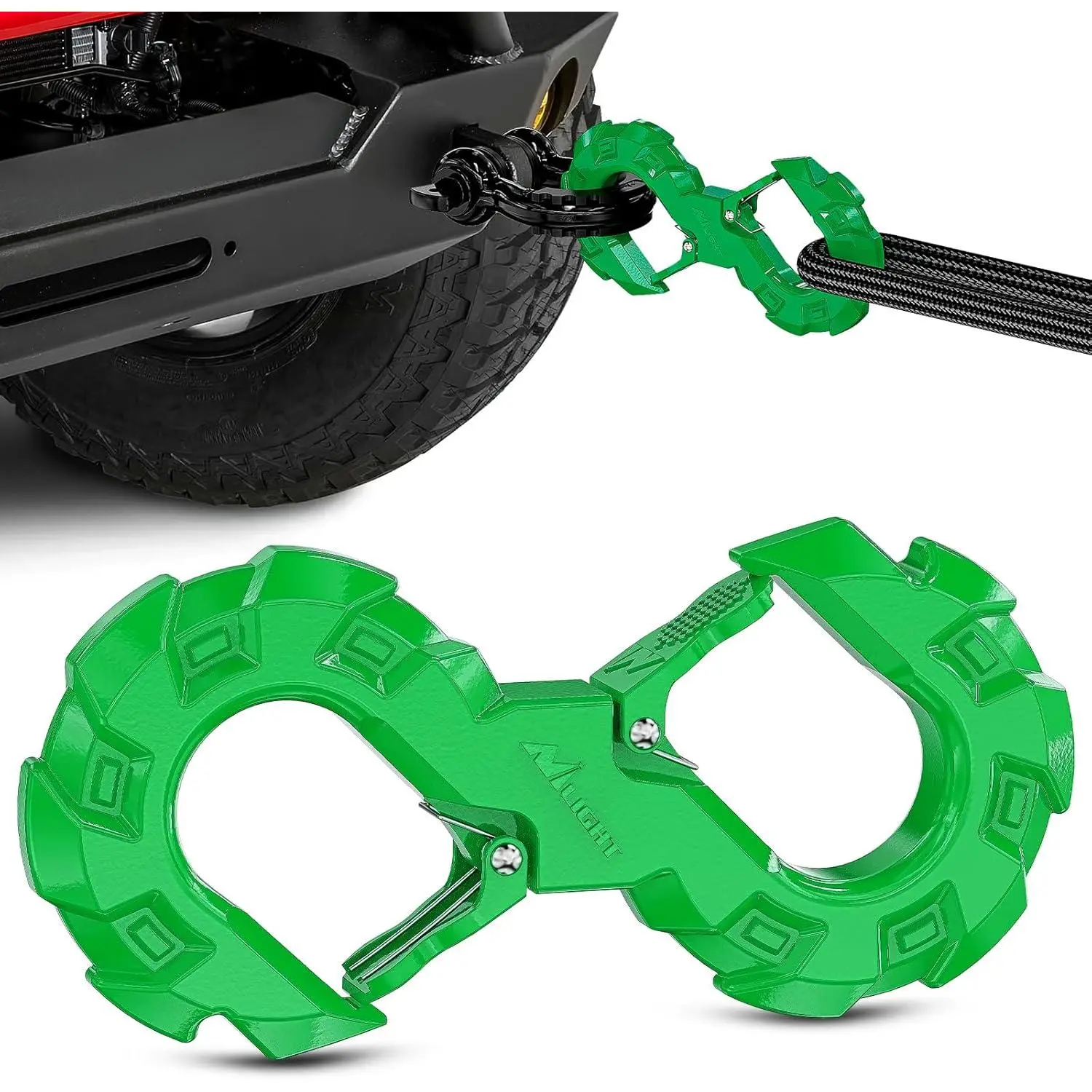 Nilight S-Tow Quick Release Tow Hook - Forged Steel S-Shape Lock, 11000 LBS Working Load, Anti-Slipping Detail, Lightweight Portable, Fits Winch & Strap, All-Scenario Compatibility, for Jeep