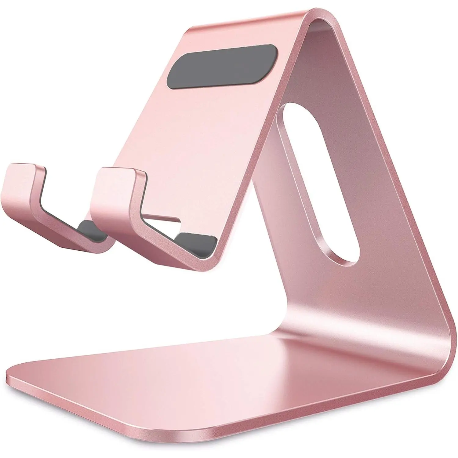 Cell Phone Stand, Cradle, Holder, Aluminum Desktop Stand Compatible with Switch, All Smart Phone, iPhone 15 14 13 12 Pro Max Plus Mini Xr X Se 8 SE -Rose Gold