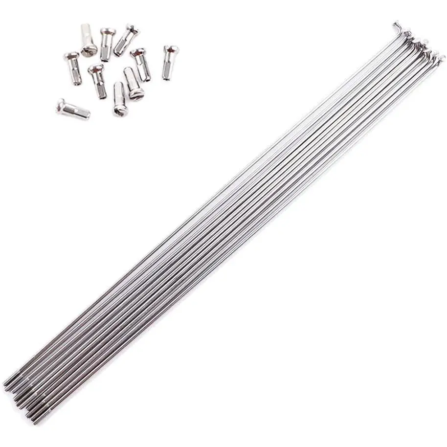 10 count 245mm-305mm 14G  Spokes Stainless Steel Spokes and Nipples  Spokes for Mountain  Road  Electric  700C Wheels