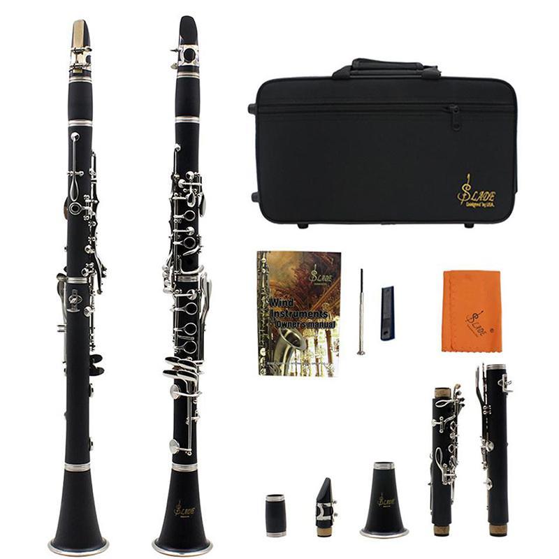 Bb Clarinet, 17 Key Clarinet with Accessories, Woodwind Instrument for Beginners, Musical Instrument for Students, Gift for Music Lovers