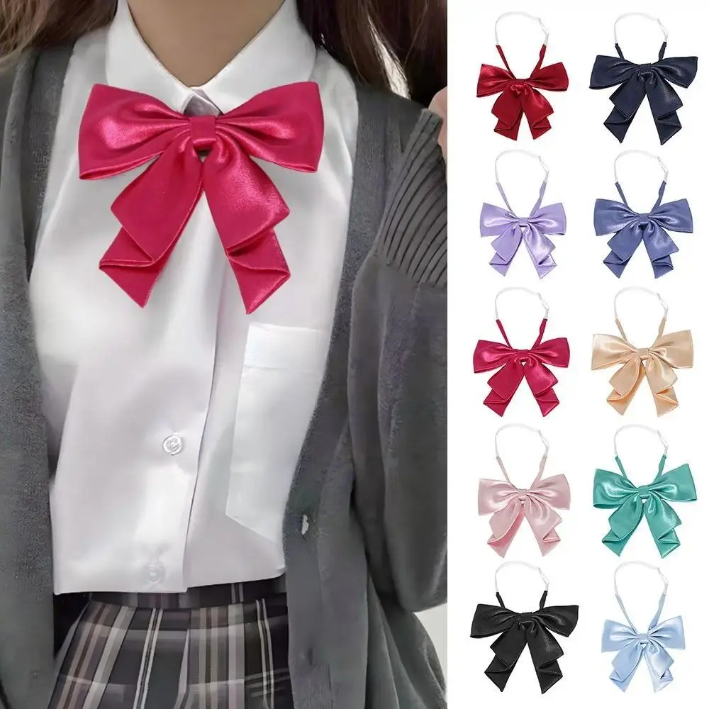 College Style JK Ties Solid Color Fashion Oversized Swallowtail Bowknot Uniform Sailor Suit Collar Bowknot